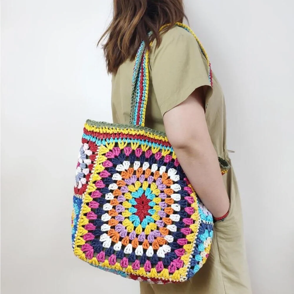 Colorful Crochet Bag - Picture 1 of 9